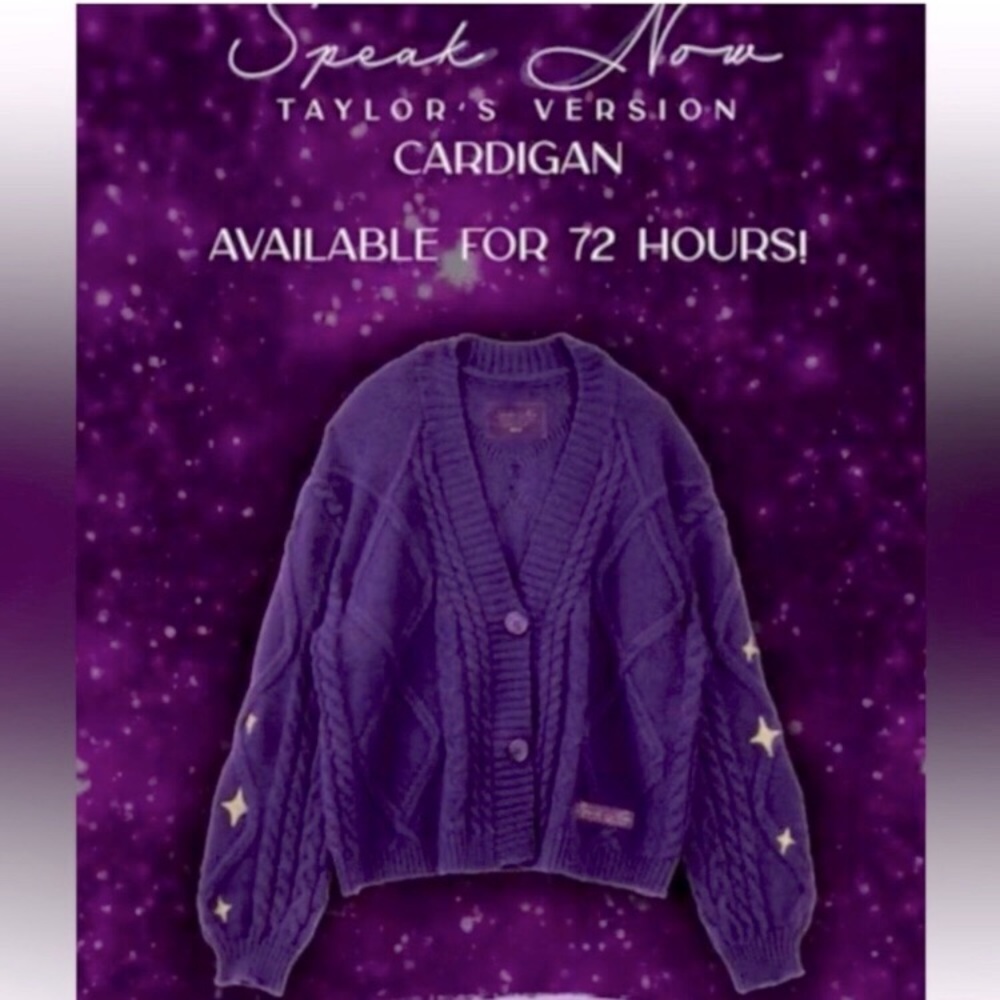NWT   Taylor Swift Speak Now Cardigan